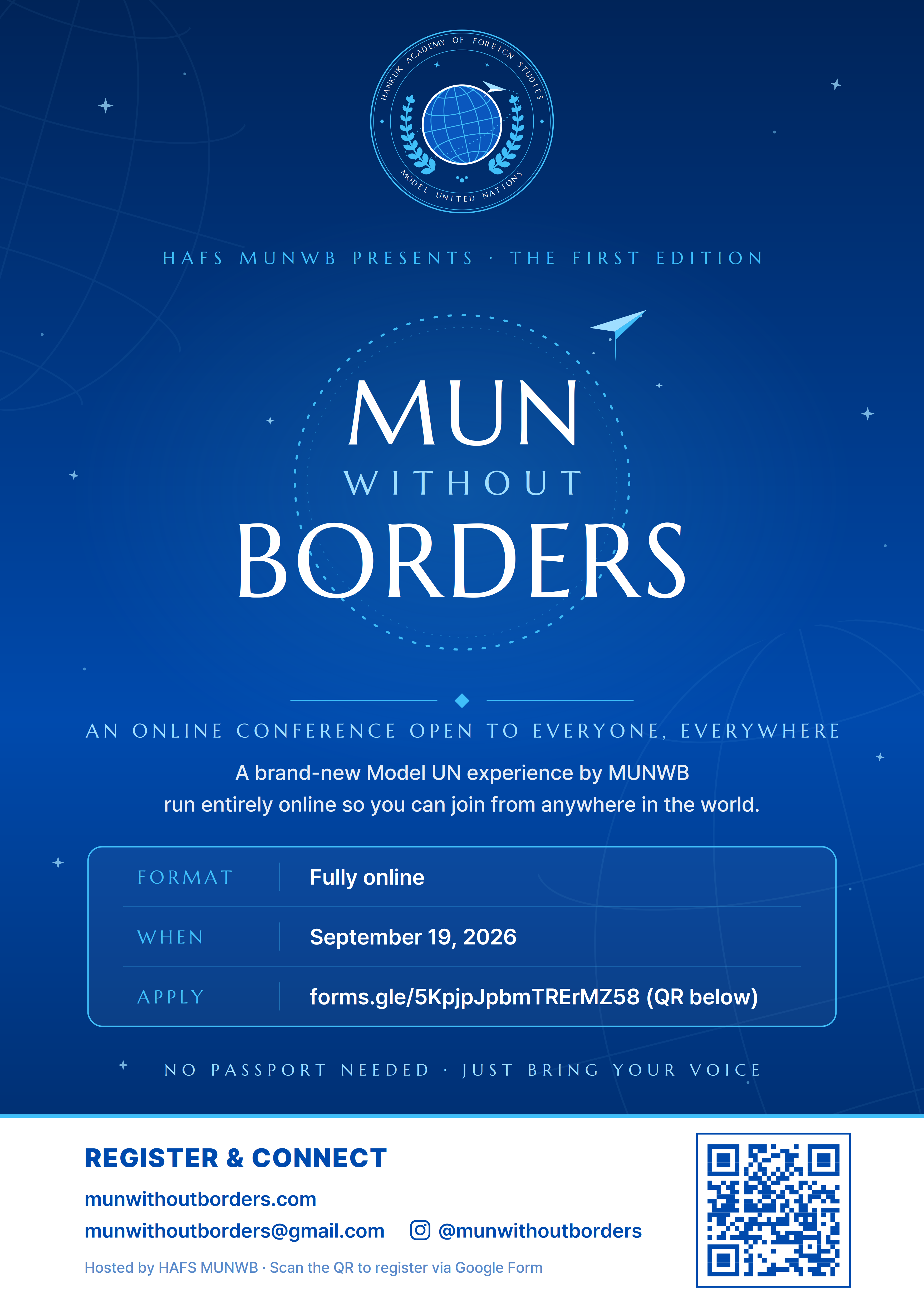 MWBMUN 2026 registration poster